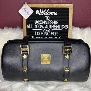 ‼️ SOLD ‼️Authentic MCM Black Saffiano like leather Papillon handbag